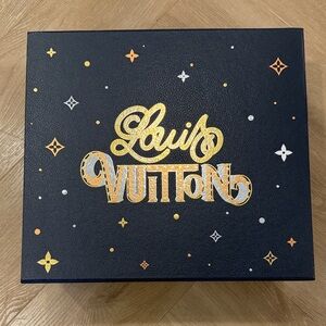 Louis Vuitton Black Box with Gold and Orange Details